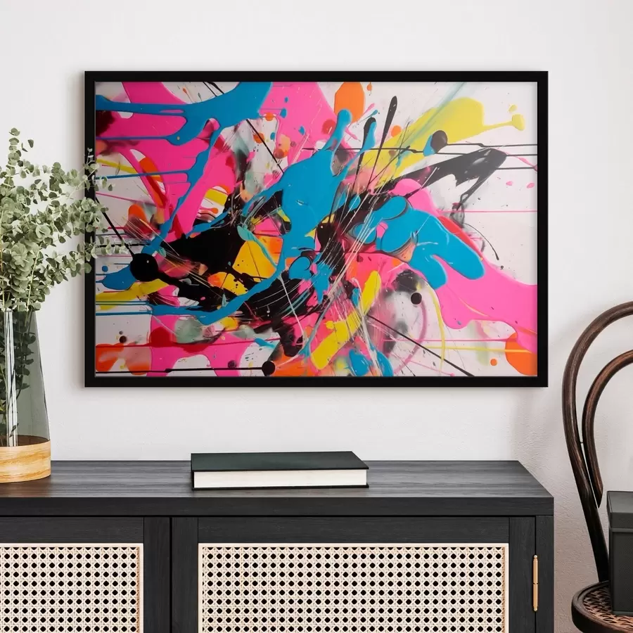 Fototapetai Ryškus dažų purslas. Lašantis abstrakcijos stilius f46478