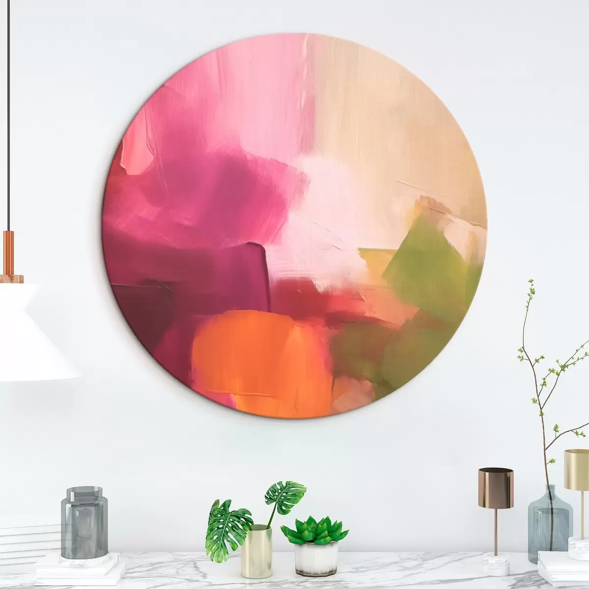 Apvalūs paveikslai Abstrakti tapyba r46460