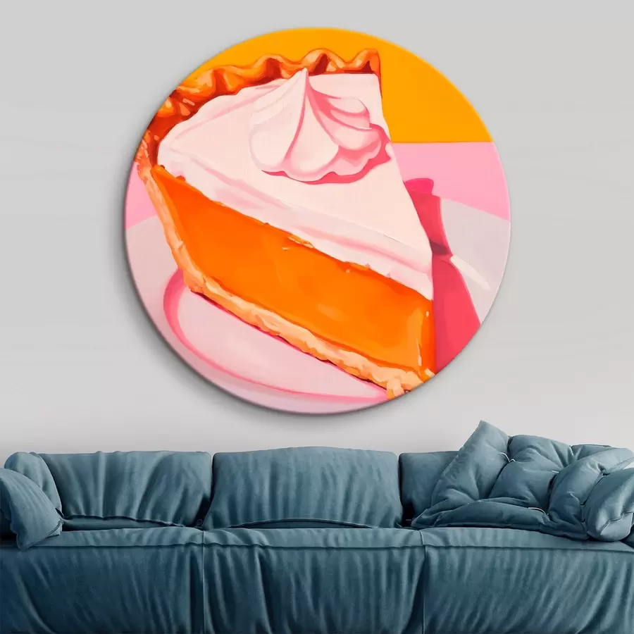 Paveikslėlis Moliūgų pyrago gabalas. Pop art iliustracija r46462