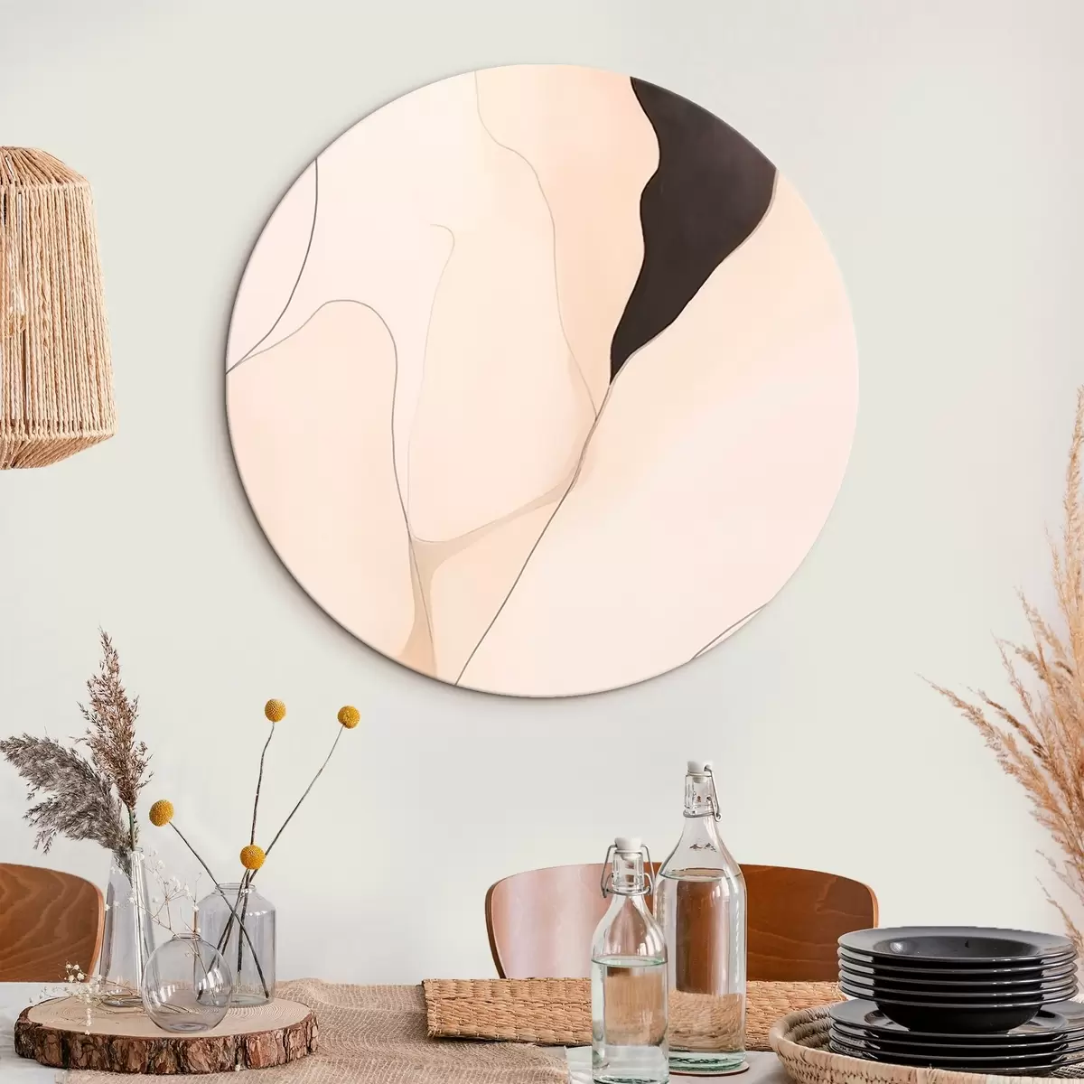 Apvalūs paveikslai Kontūro abstrahavimas r46470