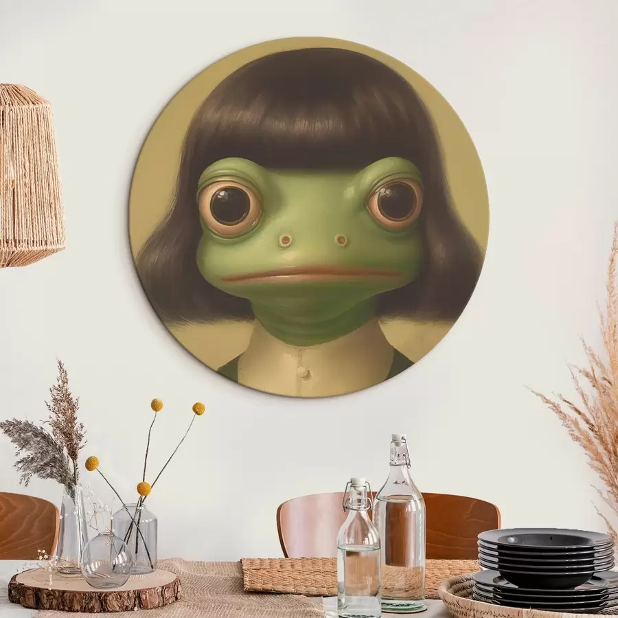 Paveikslėlis Vintage stiliaus mergaitė varlė r46458