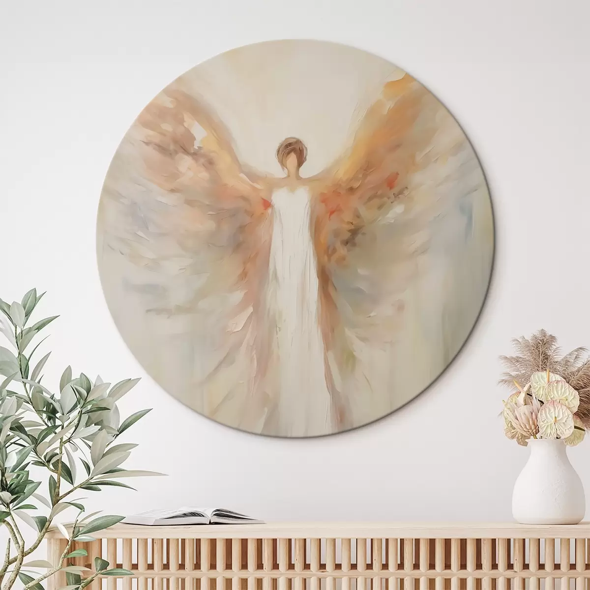 Apvalūs paveikslai Abstraktus angelas r46568