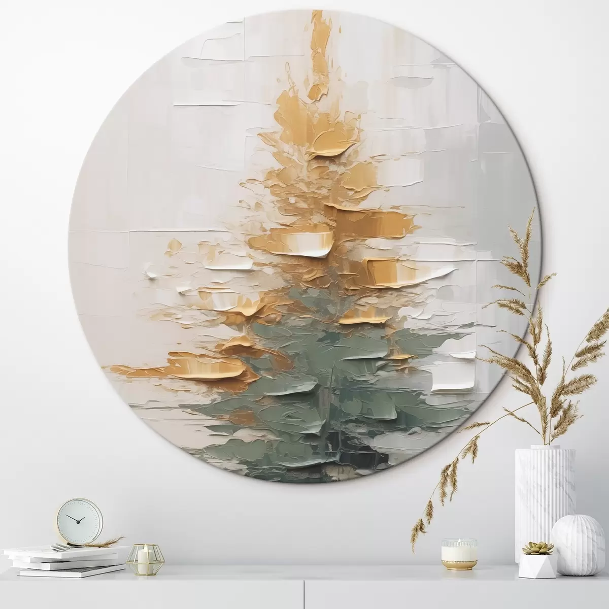 Apvalūs paveikslai Abstrakčioji eglė r46570