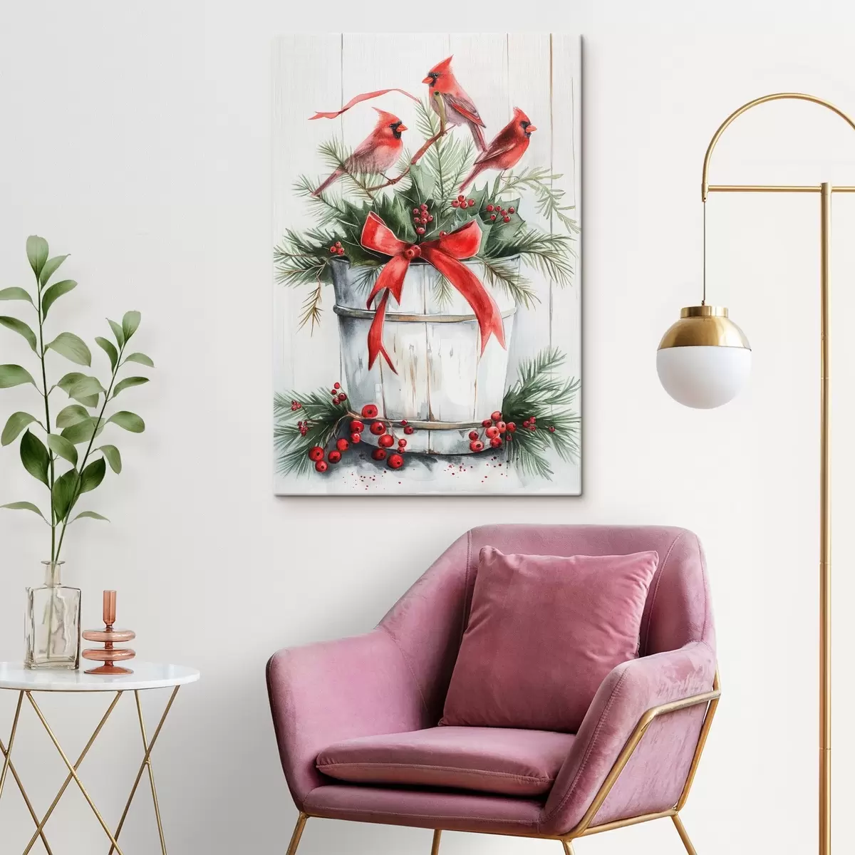 Paveikslėlis Paukščiai ant Kalėdų puodo s46607