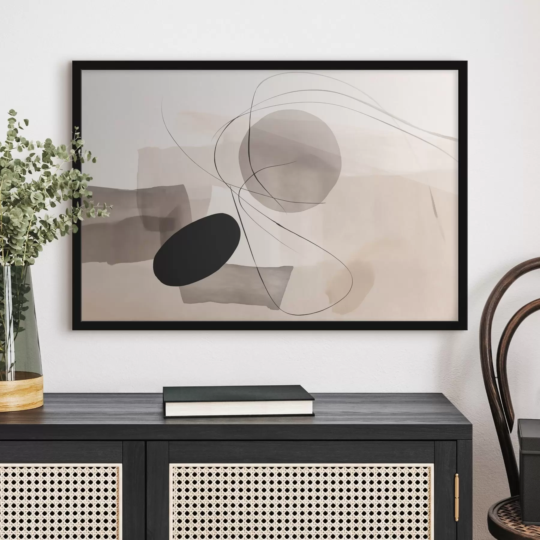 Fototapetai Abstrakčios formos su linijomis f46455