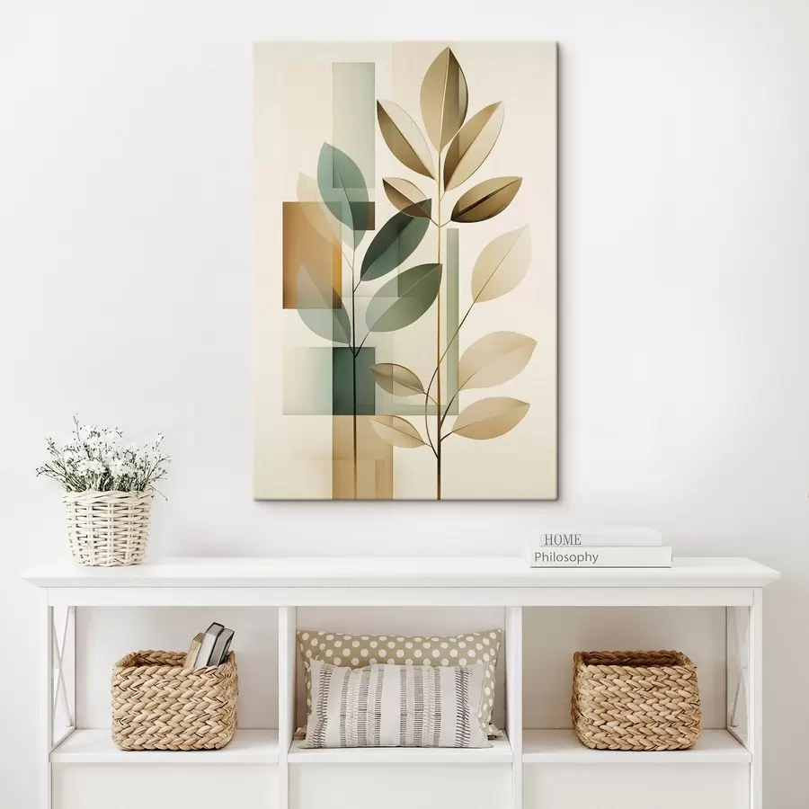 Paveikslėlis Geometrinė abstrakcija su lapais s46581