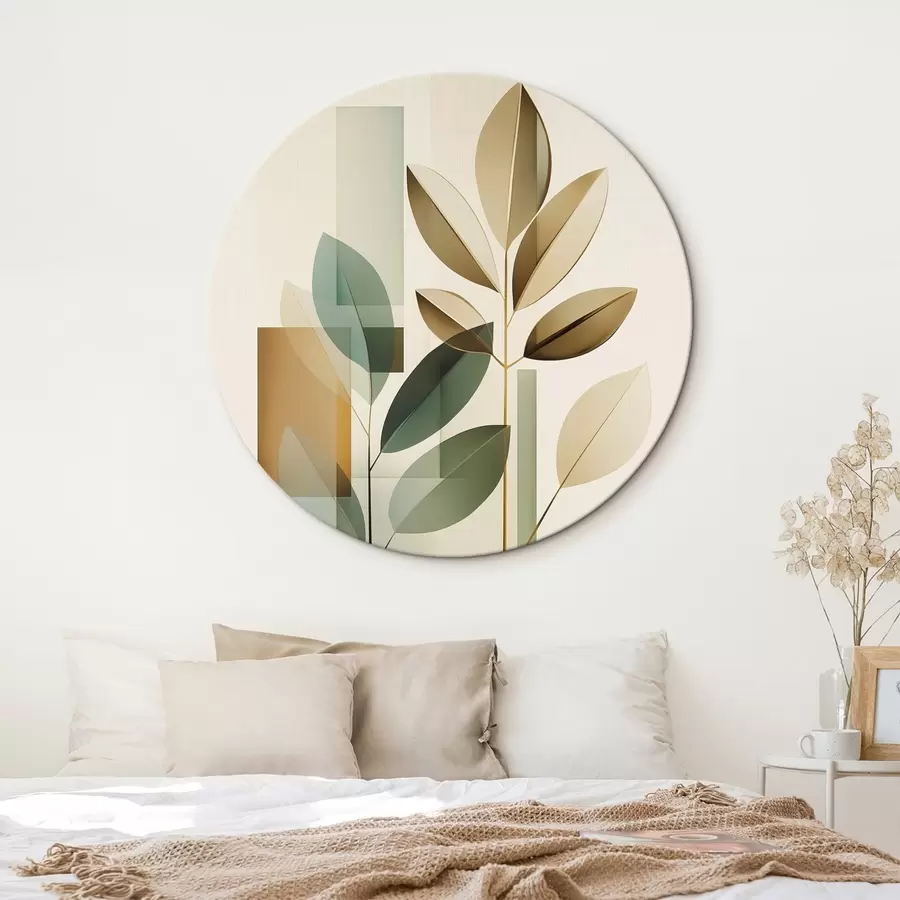 Paveikslėlis Geometrinė abstrakcija su lapais r46581