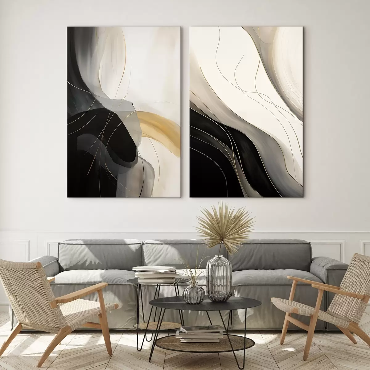 Paveikslėlis Monochrominės kreivės su plonais metaliniais gijais m00972