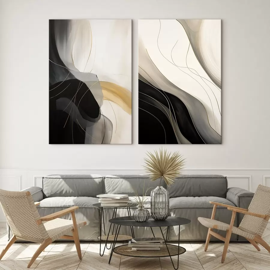 Paveikslėlis Monochrominės kreivės su plonais metaliniais gijais m00972