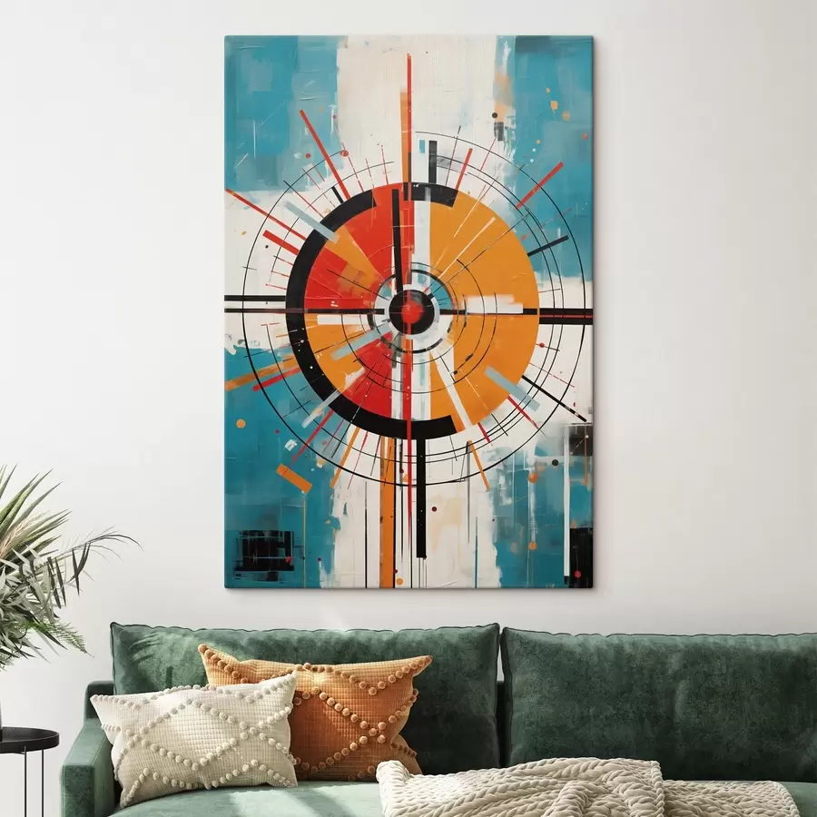 Paveikslėlis Koncentrinis taikinys su žalios ir oranžinės spalvos segmentais s46486