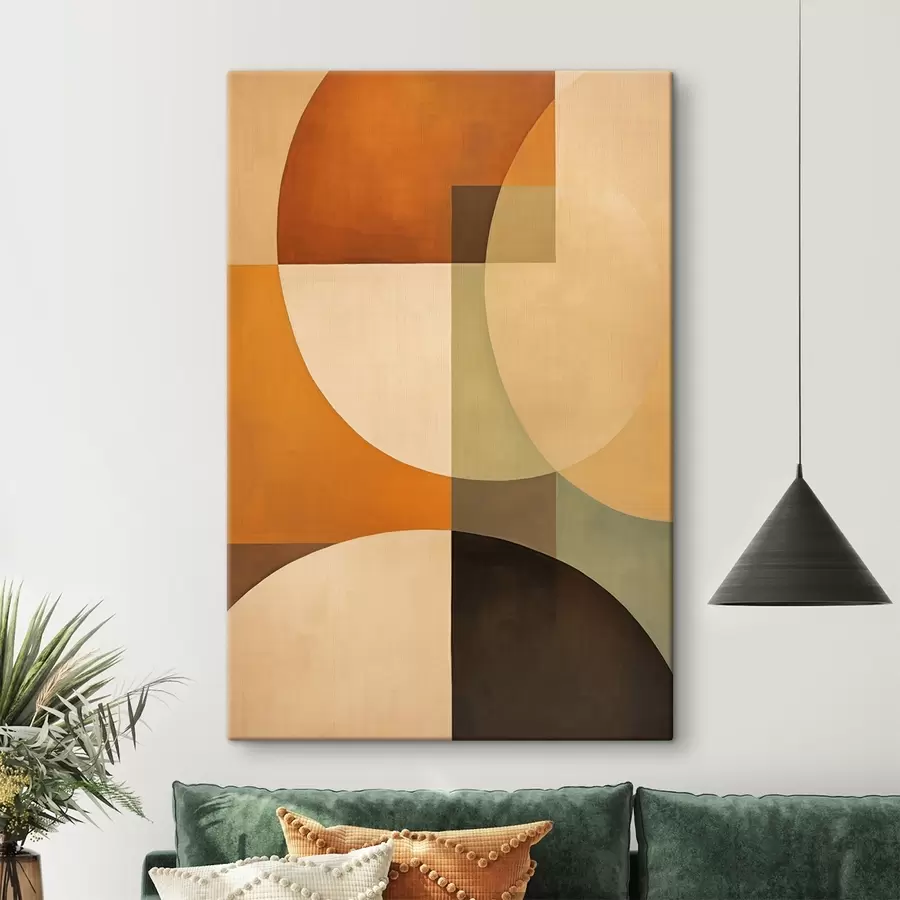 Paveikslėlis Didelės susikertančios formos terakotos-alyvuogių atspalvių s46533