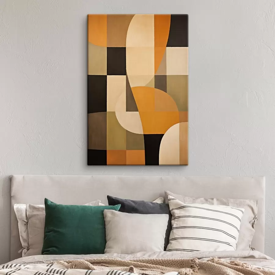 Paveikslėlis Stačiakampių mozaika su lygiu oranžiniu lanku s46534