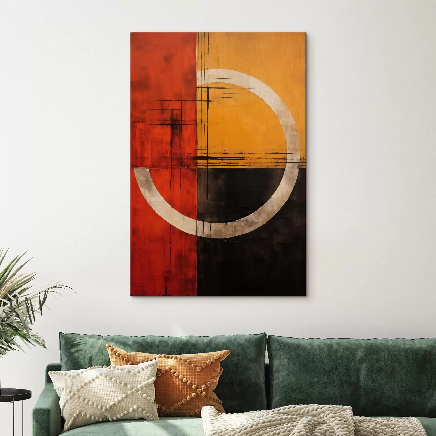 Paveikslėlis Abstraktus ratas raudonai juodame fone su linijomis s46535