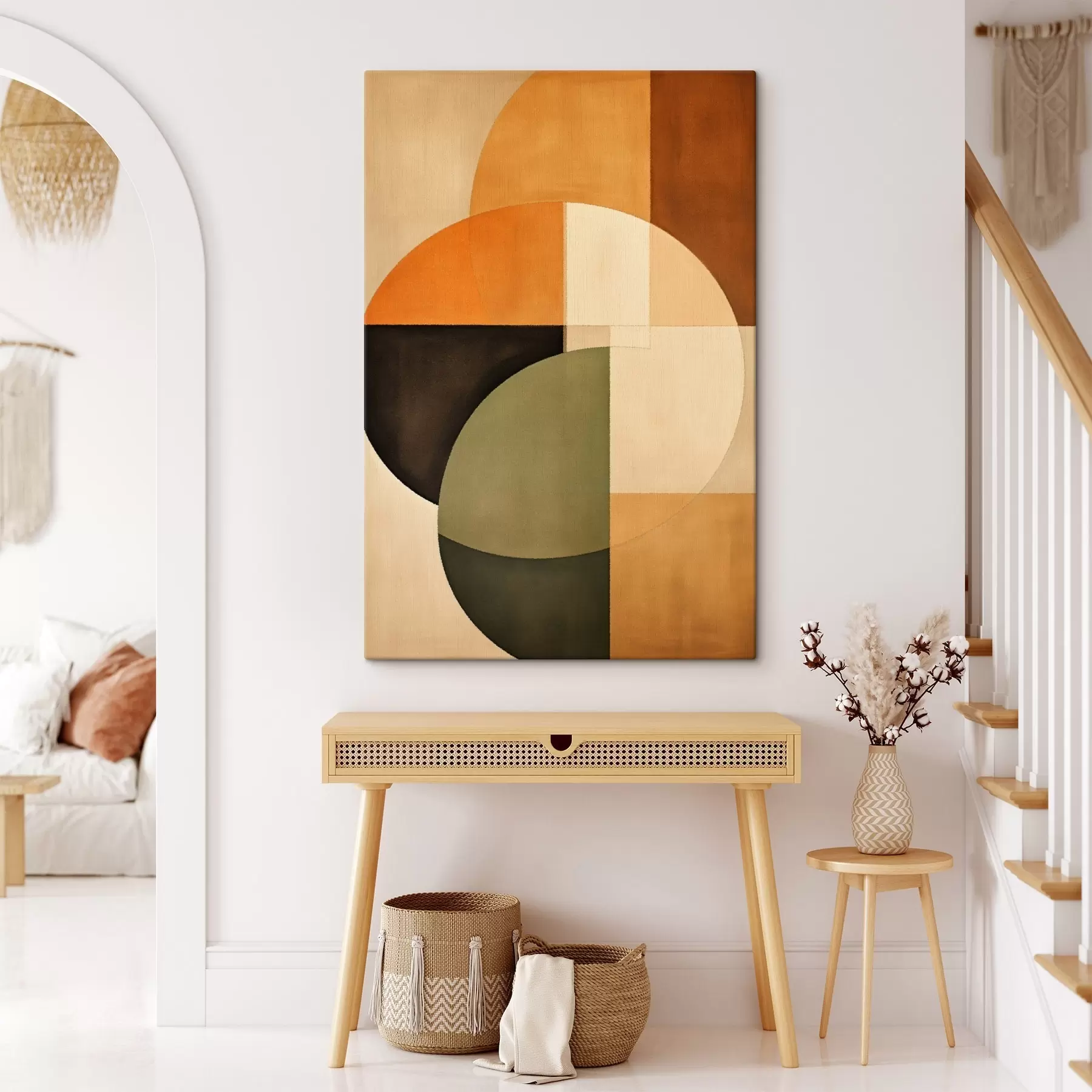 Paveikslėlis Sankirtos apskritimai smėlio ir alyvuogių spalvų paletėje s46537