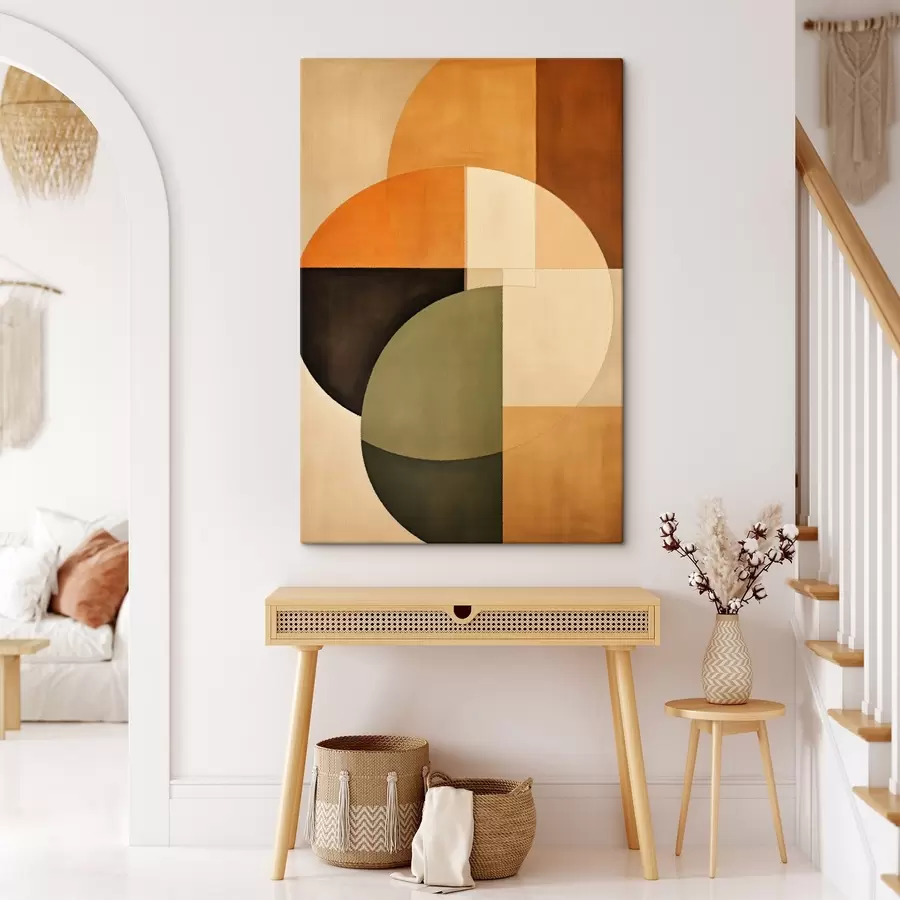 Paveikslėlis Sankirtos apskritimai smėlio ir alyvuogių spalvų paletėje s46537