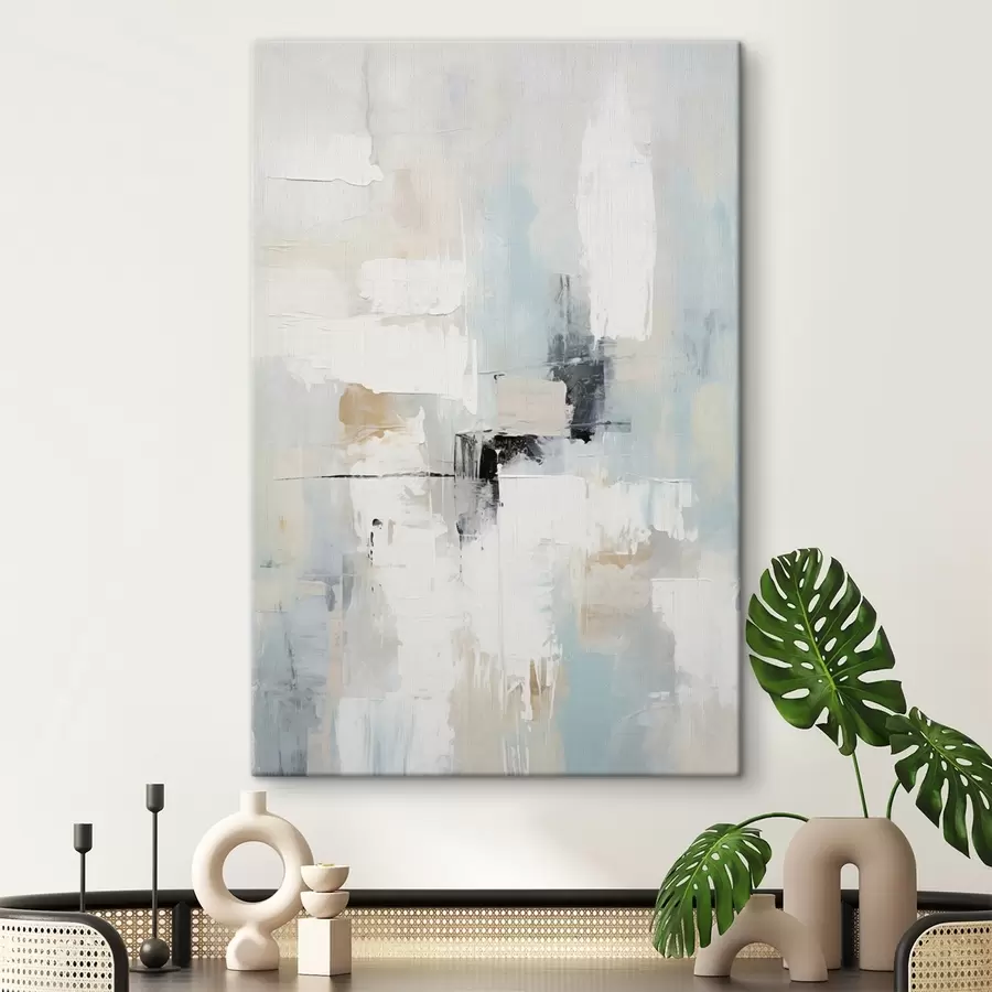 Paveikslėlis Šviesių tonų abstraktus su juodu akcentu s46548