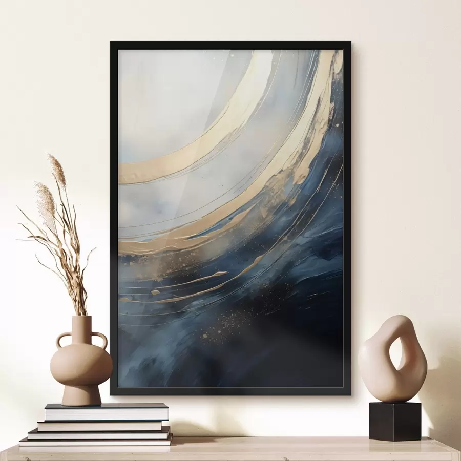 Fototapetai Platus šviesus lankas ant tamsiai mėlyno fono f46487