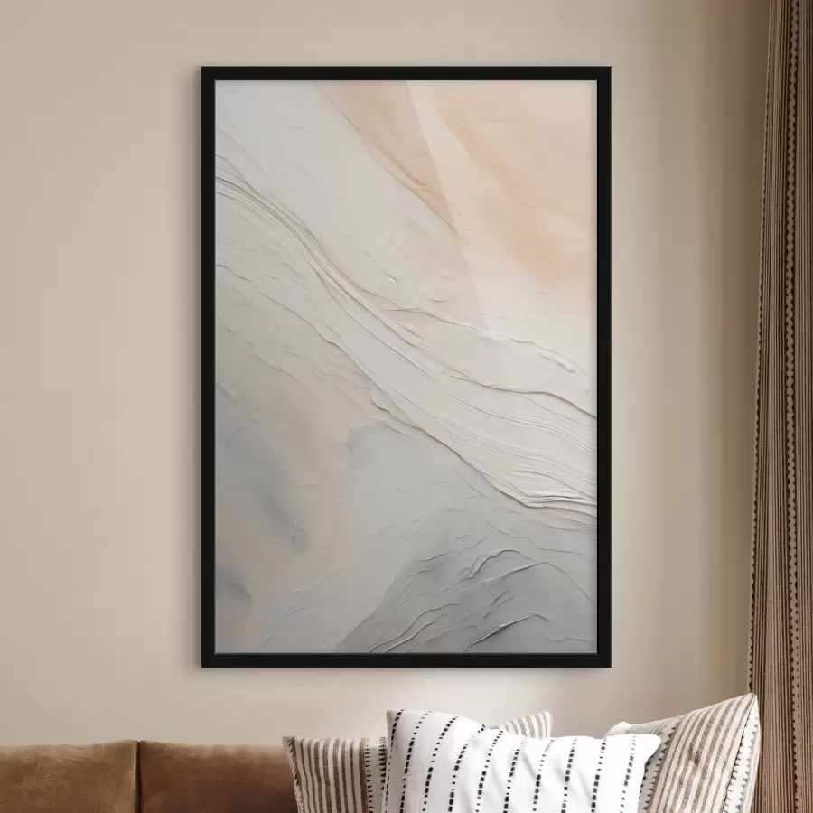 Fototapetai Tekstūruotas tinkas bangomis švelnių dramblio kaulo ir smėlio atspalvių f46510