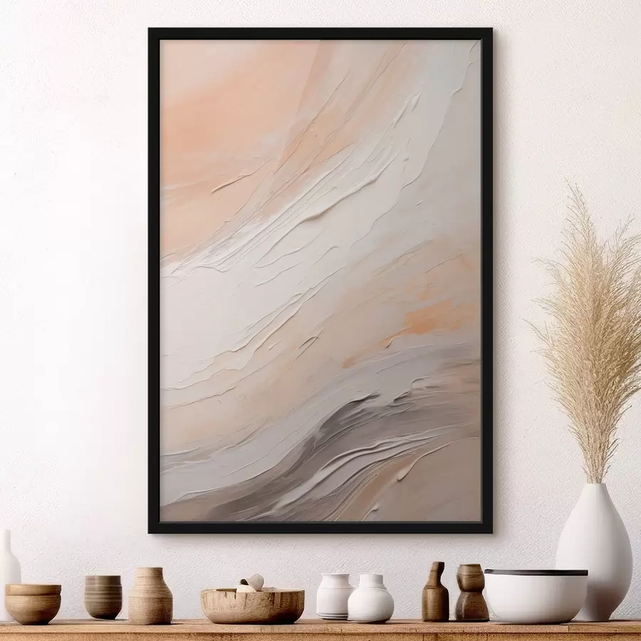 Fototapetai Tekstūruotas tinkas su šiltos smėlio spalvos ir švelnios pilkos spalvos sūkuriais f46511