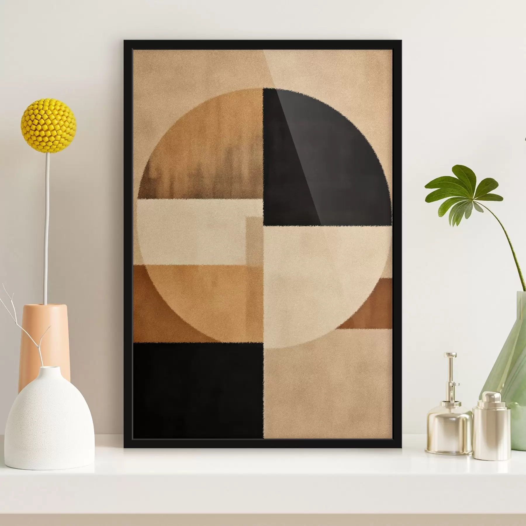 Fototapetai Pusapvaliai ir kvadratai šiltų atspalvių, minkšta tekstūra f46531