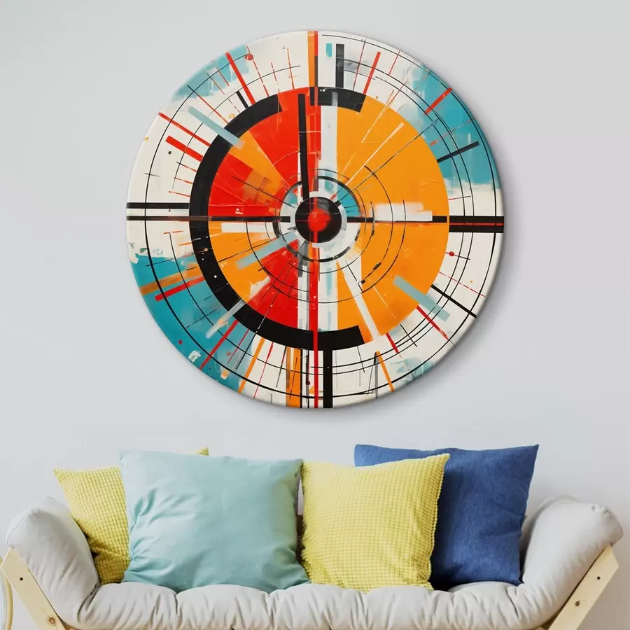 Paveikslėlis Koncentrinis taikinys su žalios ir oranžinės spalvos segmentais r46486