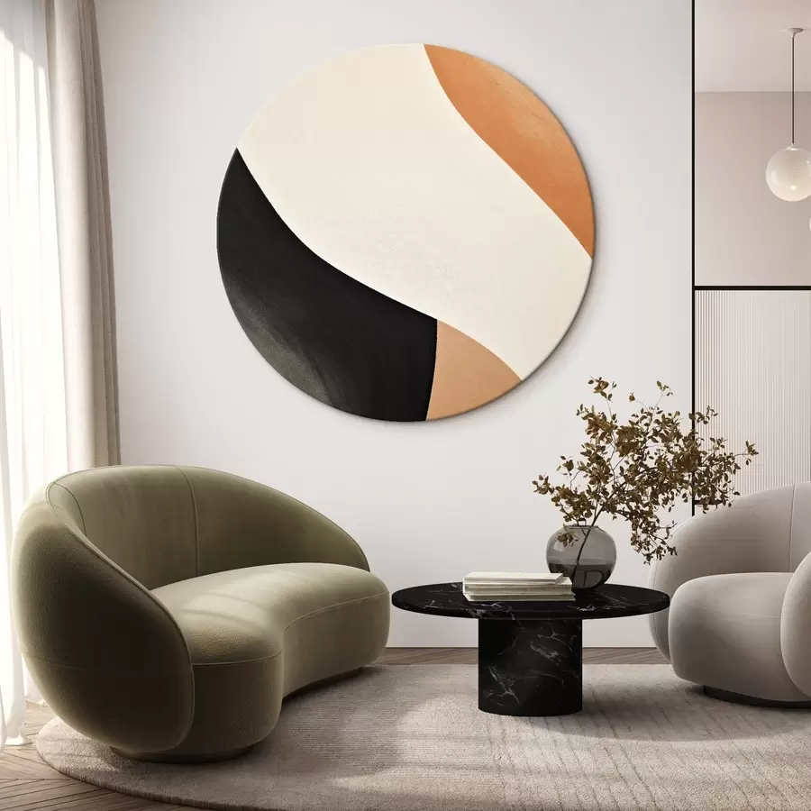 Paveikslėlis Ryškus S-kreivės formos akcentas kreminės, juodos ir terakotos spalvų r46495