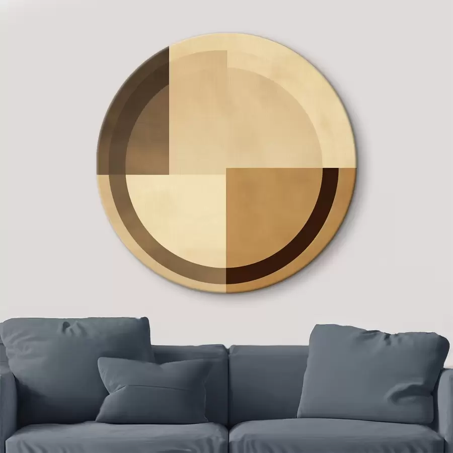 Paveikslėlis Neryškūs kvadratai su permatomu žiedu, šilta žemės spalvų paletė r46498