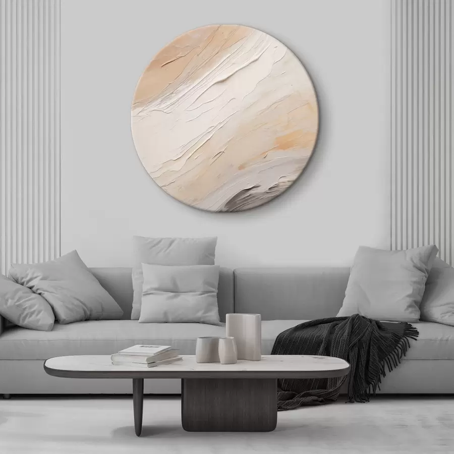 Paveikslėlis Tekstūruotas tinkas su šiltos smėlio spalvos ir švelnios pilkos spalvos sūkuriais r46511