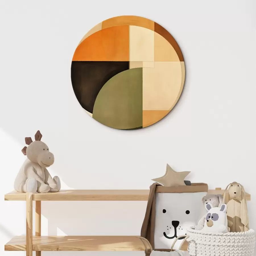 Paveikslėlis Sankirtos apskritimai smėlio ir alyvuogių spalvų paletėje r46537