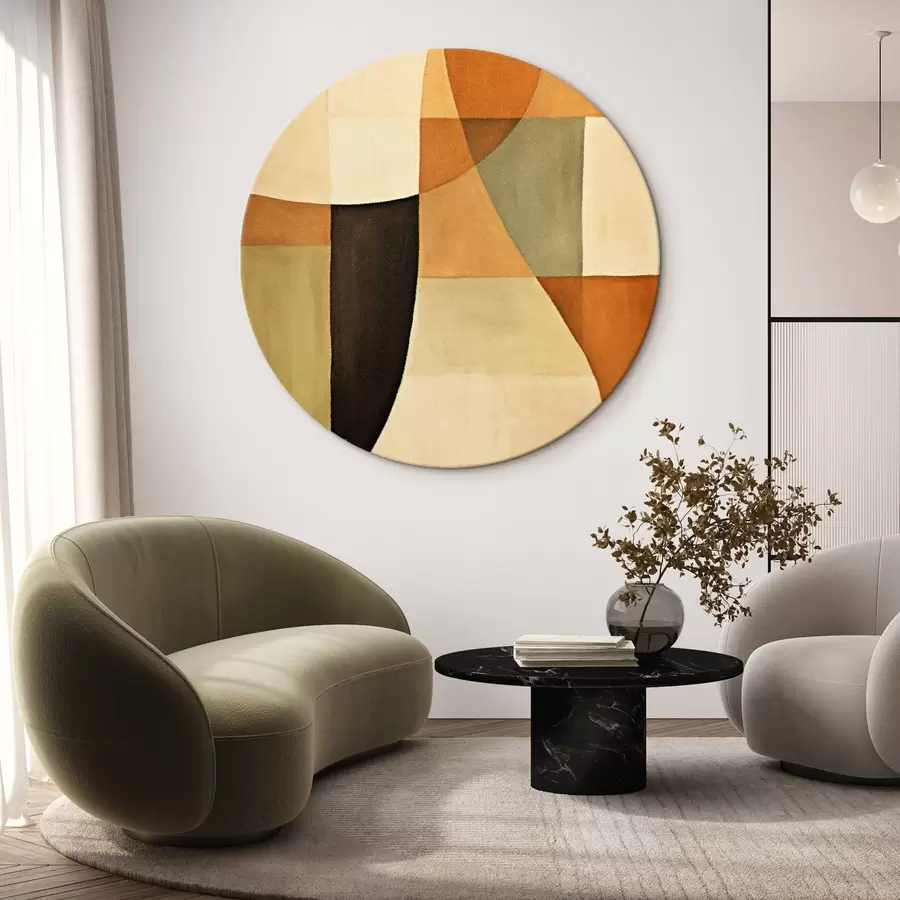 Paveikslėlis Švelnūs geometriniai laukai šiltų natūralių spalvų paletėje r46538