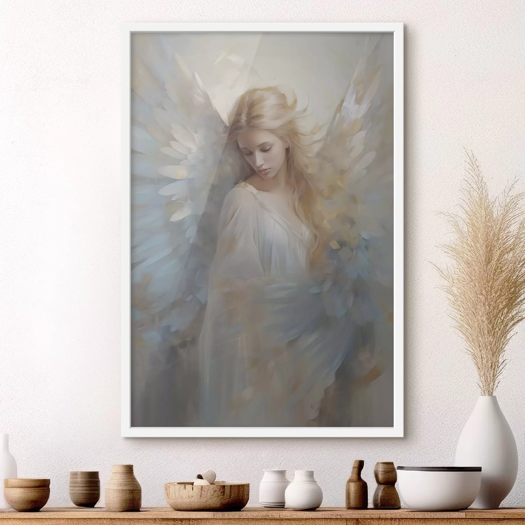 Fototapetai Angelas abstraktaus tapybos imitacija f46682