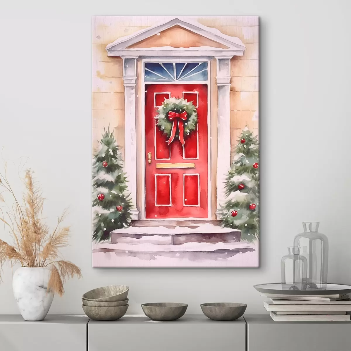 Paveikslėlis Kalėdų durys su vainiku s46622