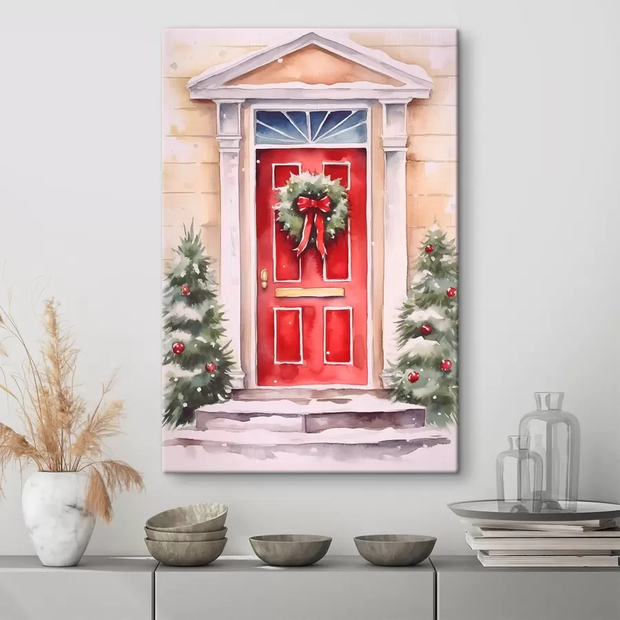 Paveikslėlis Kalėdų durys su vainiku s46622