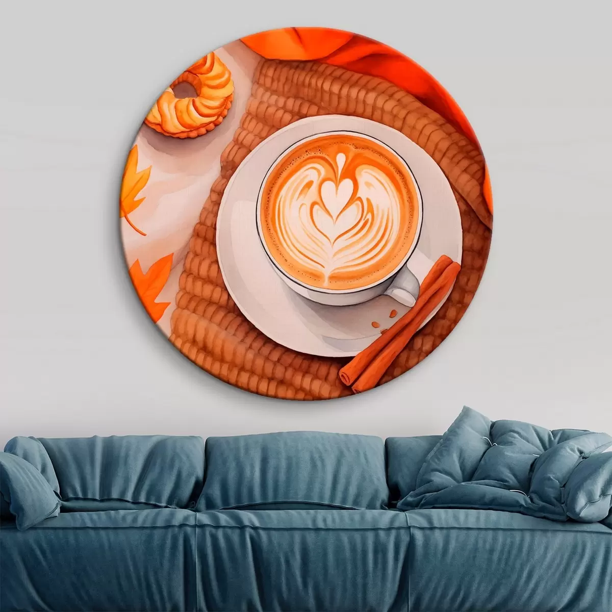 Apvalūs paveikslai Rudens latte r46623