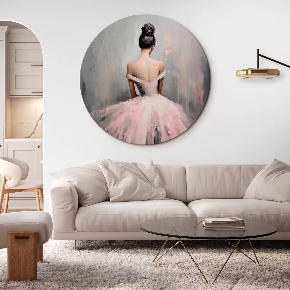 Apvalūs paveikslai Balerina r46627