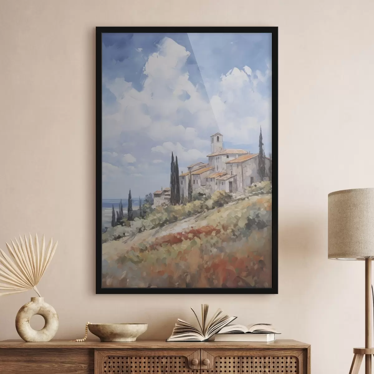 Plakatas Kaimo peizažo imitacija tapyboje f46716