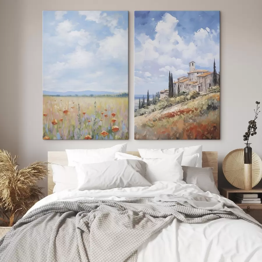 Paveikslėlis Kaimo peizažo imitacija tapyboje m01018