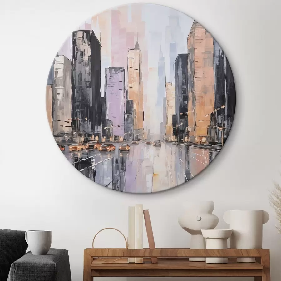 Paveikslėlis Abstraktus miesto peizažo imitacija tapyboje r46753