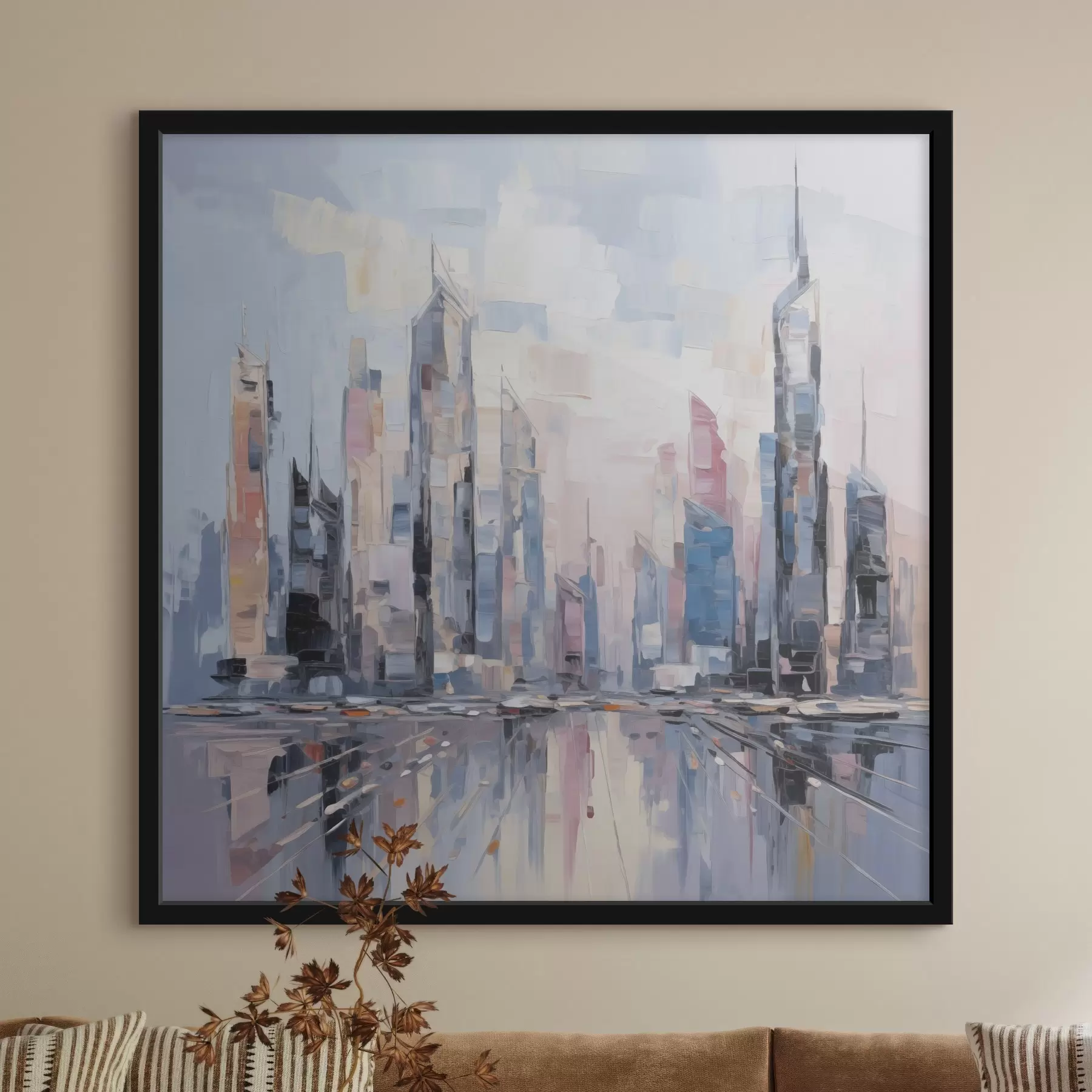 Fototapetai Abstraktus miesto tapybos imitavimas f46752