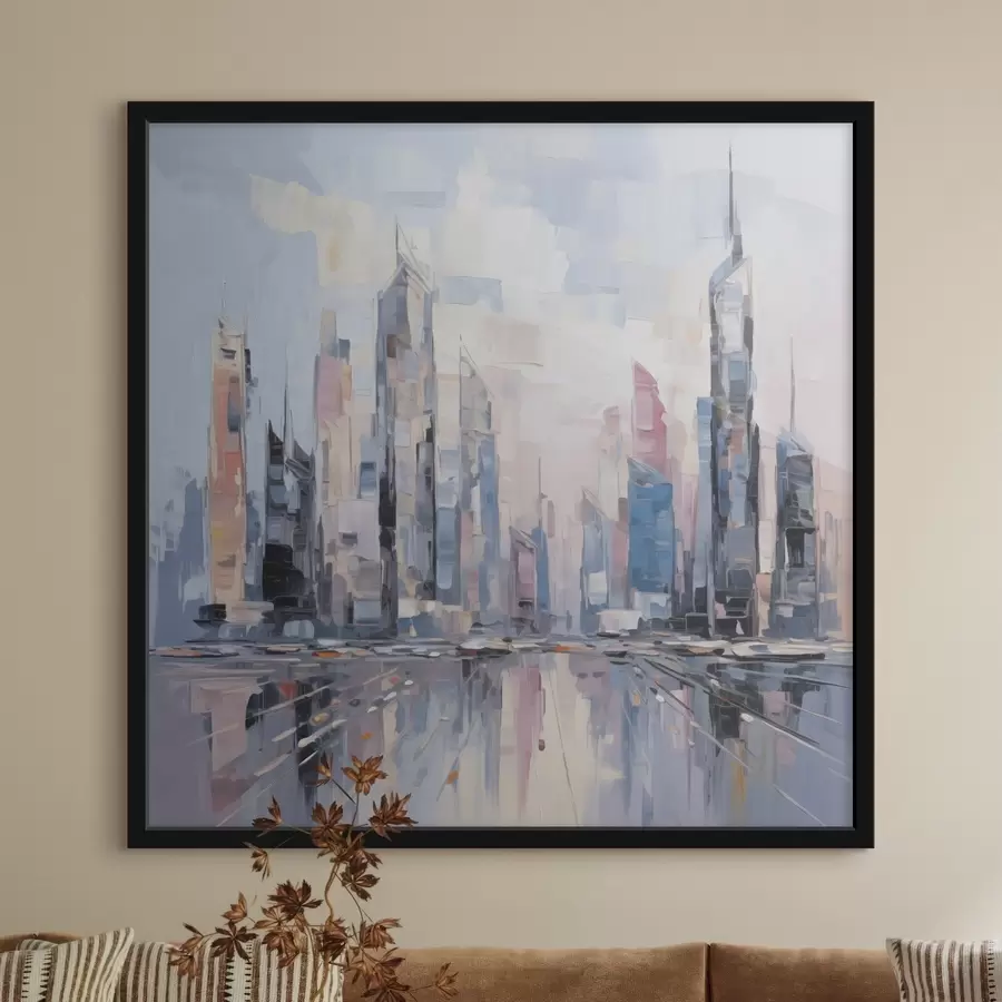 Fototapetai Abstraktus miesto tapybos imitavimas f46752