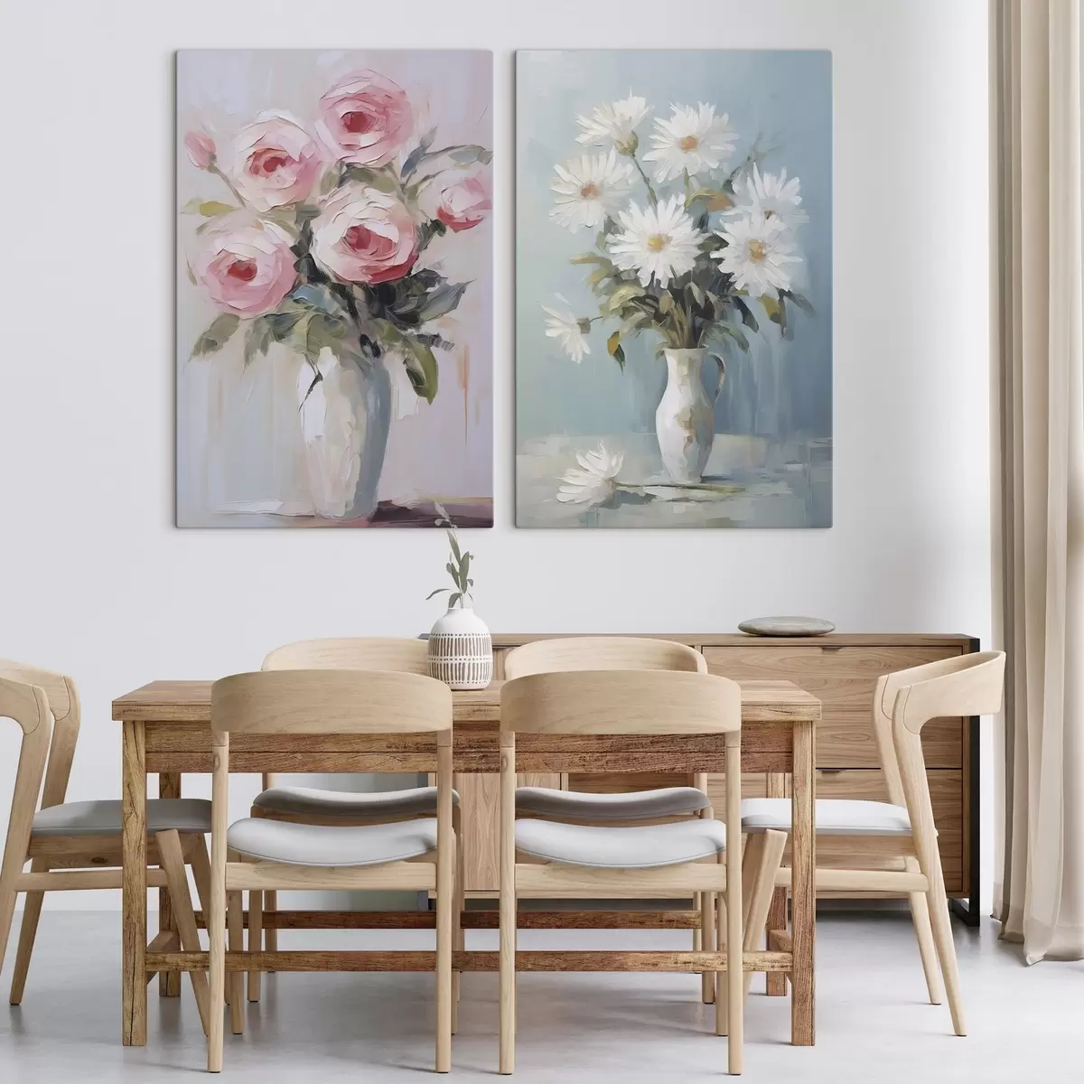 Paveikslėlis Gėlės vazėje imitacijos tapyba m01027