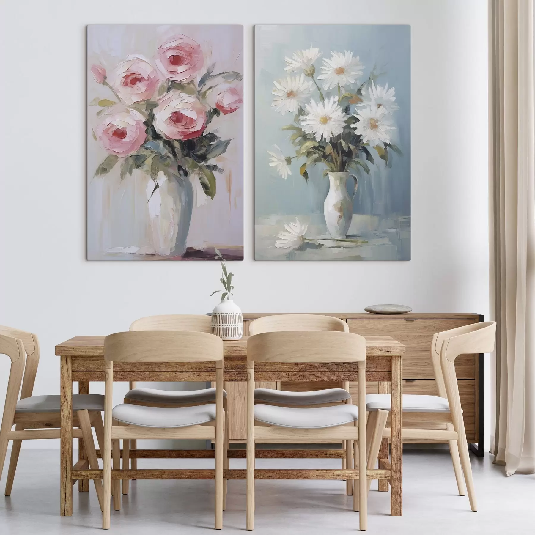 Paveikslėlis Gėlės vazėje imitacijos tapyba m01027