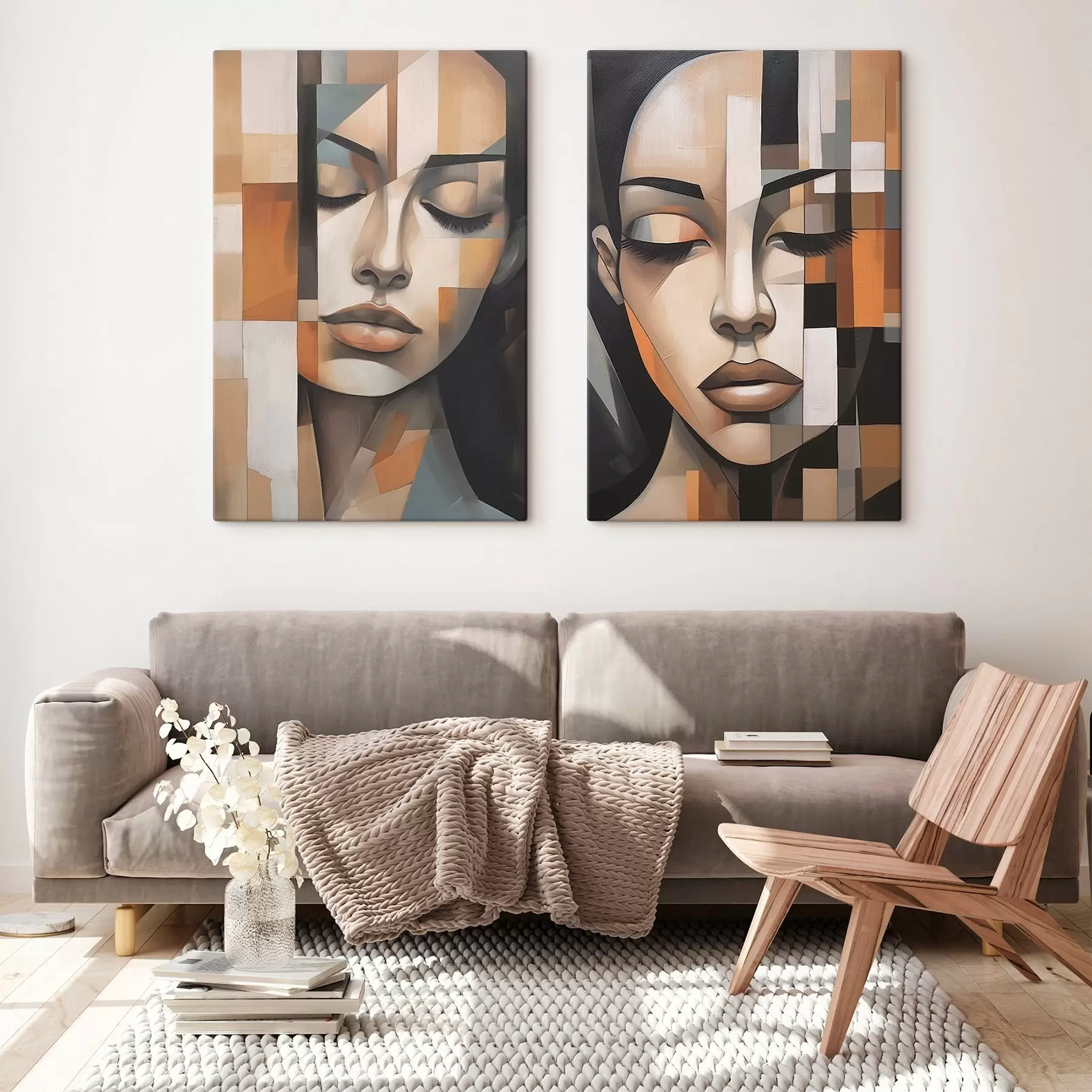 Paveikslėlis Kubistinis moters portretas m01023