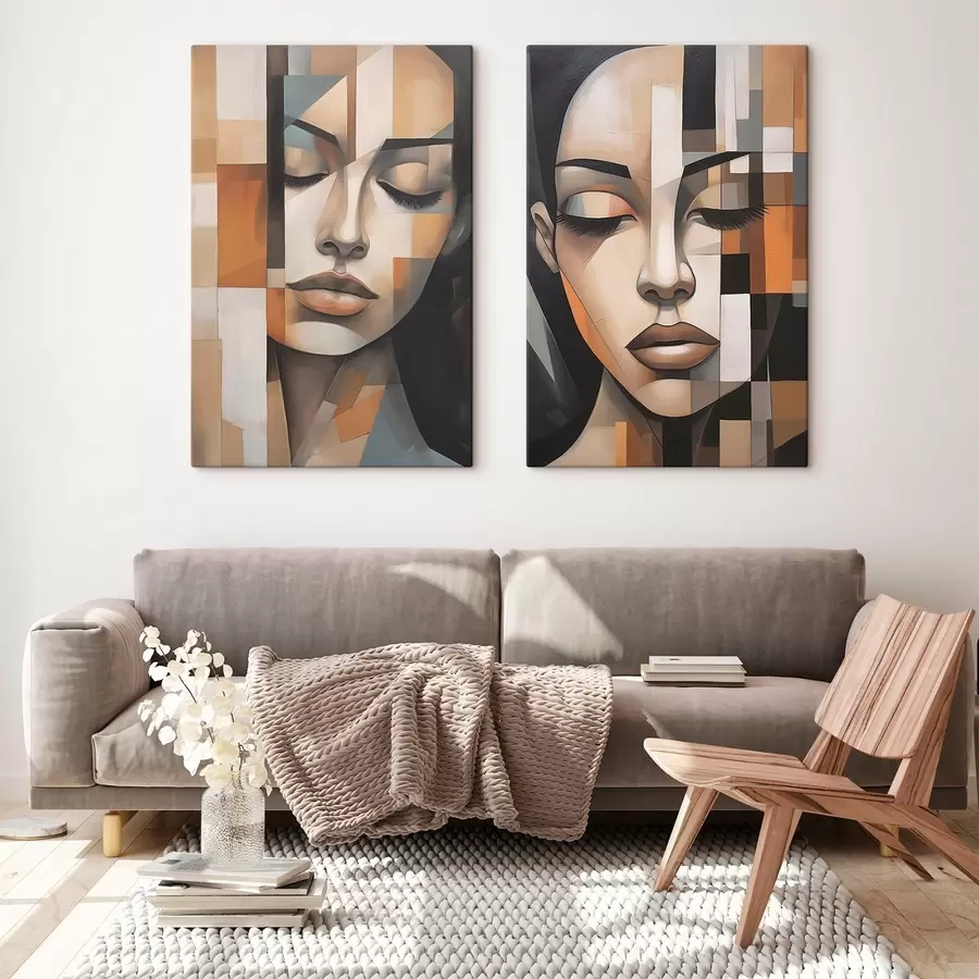 Paveikslėlis Kubistinis moters portretas m01023