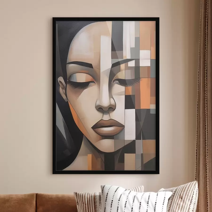 Fototapetai Kubistinis moters portretas f46731