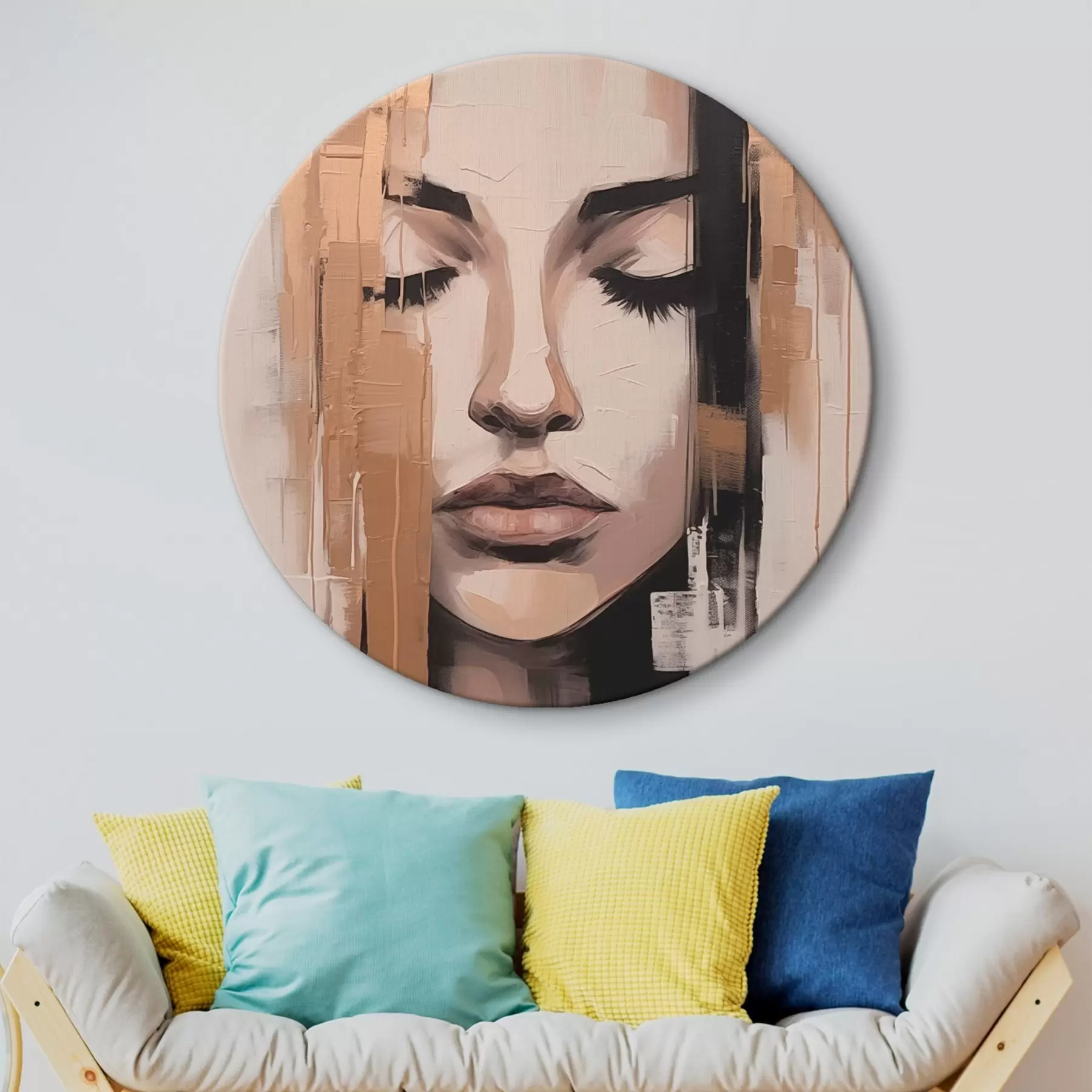 Paveikslėlis Moteris portretas. Abstrakčios teptuko potėpiai r46733