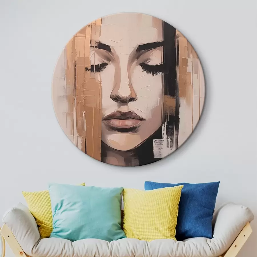 Paveikslėlis Moteris portretas. Abstrakčios teptuko potėpiai r46733