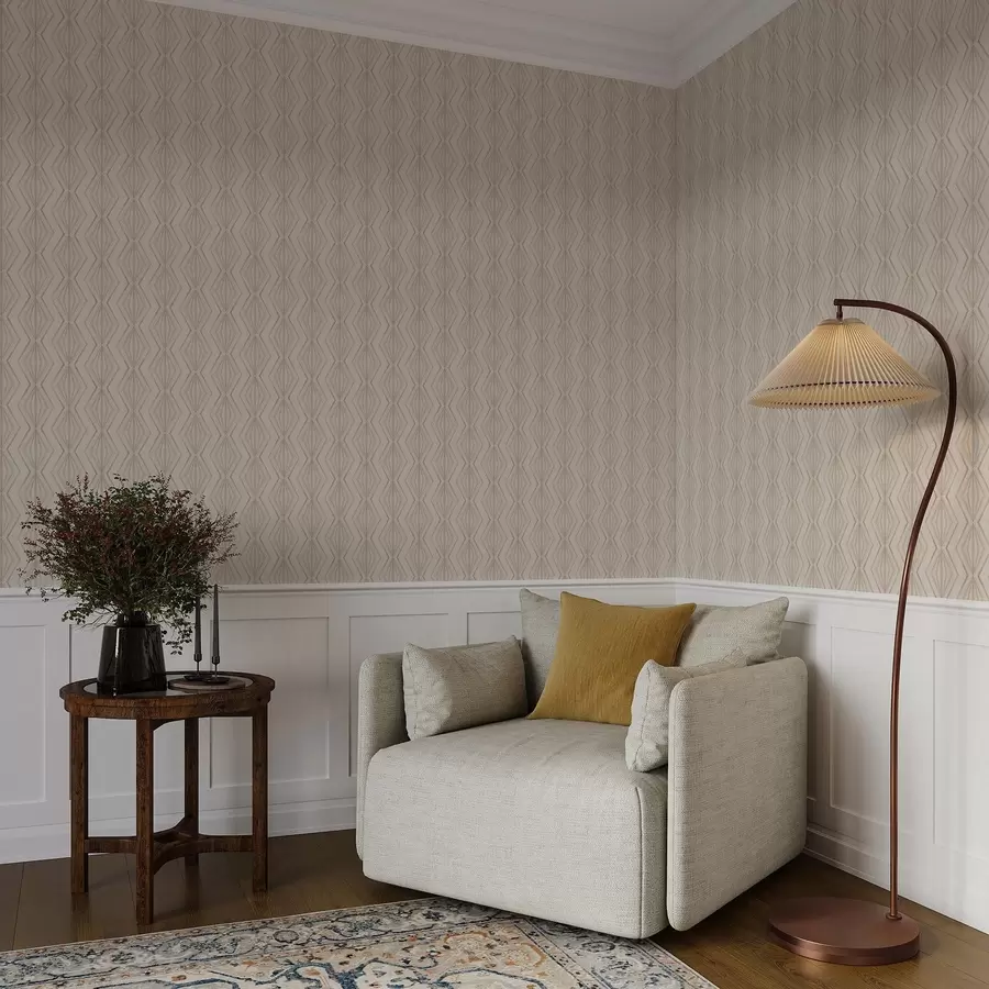 Fototapetai Šviesus deimantų ornamentas ramių smėlio atspalvių a00925v2