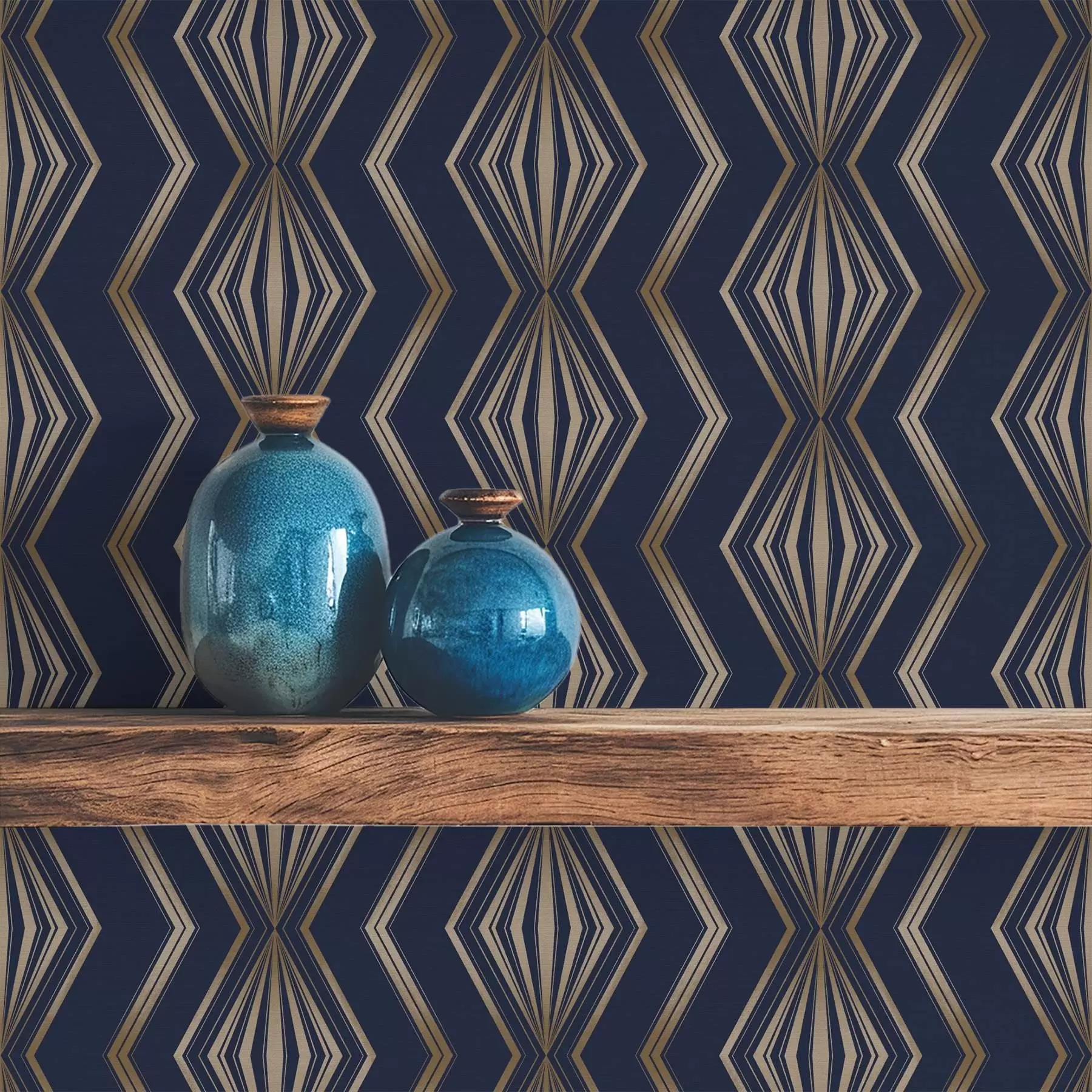 Fototapetai Tamsiai mėlynas rombinis geometrinis raštas a00973