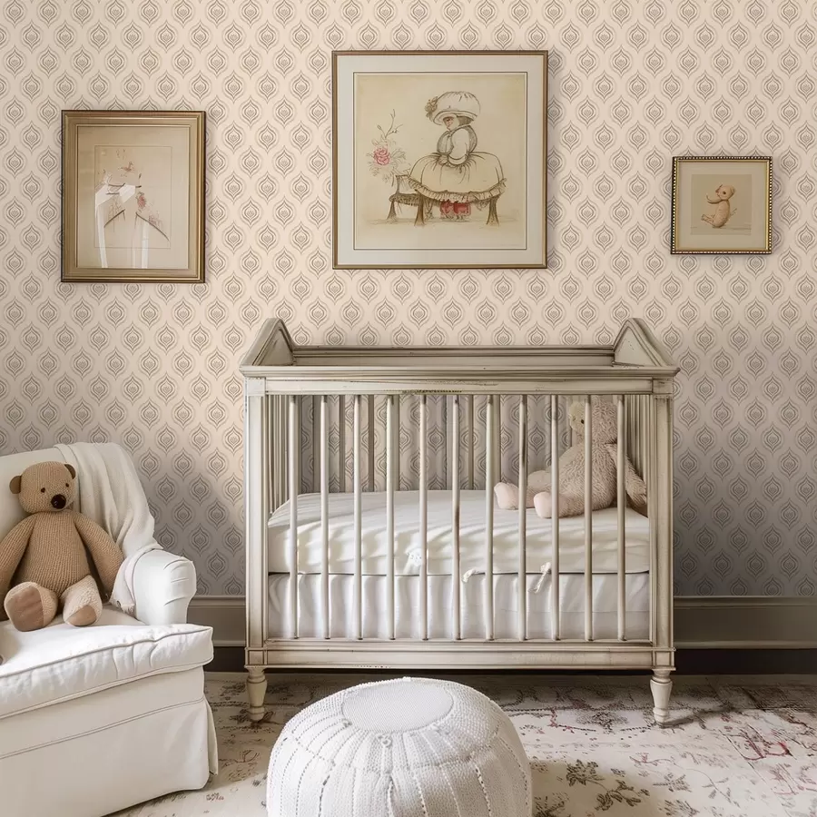 Fototapetai Milteliai lašelių motyvai su gėle ant šilto fono a00977v2